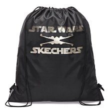 ＝86號店＝預購美國STAR-WAR/SKECHERS聯名款 防潑水牛津布 品牌字體印花 簡易加大款旅行輕便防水雙肩包