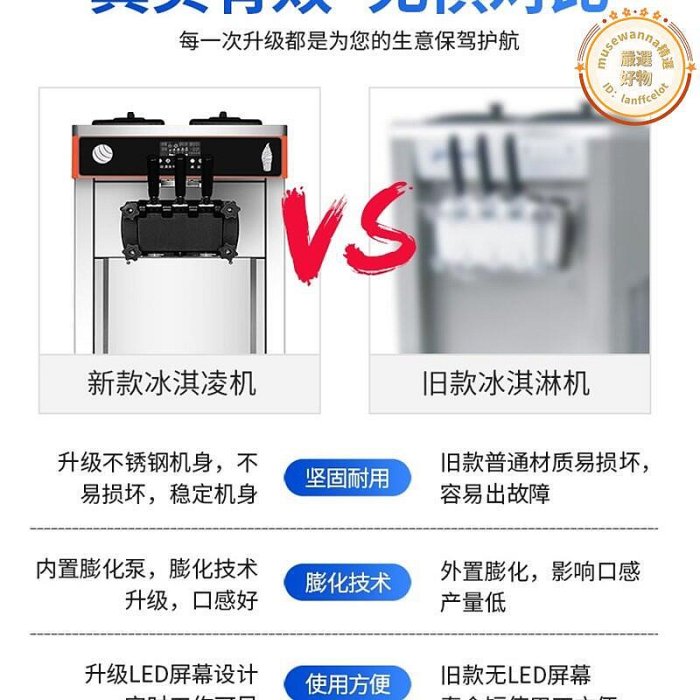 冰淇淋機商用小型全自動立式奶z茶店甜筒冰淇淋機冰激凌機器擺