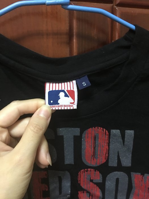 美國品牌真品 ＭLＢ大聯盟 短袖 T恤 球衣 波士頓紅襪隊 尺寸S 黑色