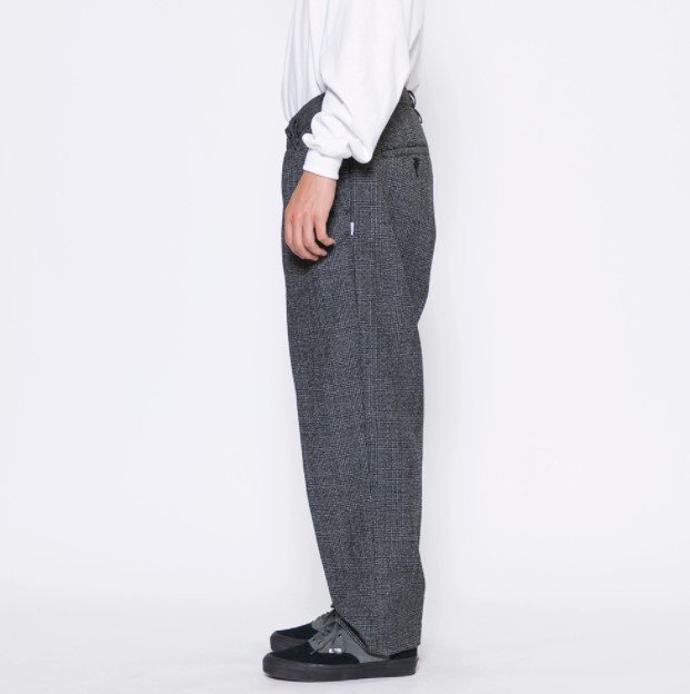 WTAPS 20AW TUCK TROUSERS WOOL TWEED 黒S - スラックス