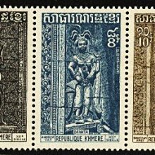 (8 _ 8)~柬埔寨郵票---佛像--- 3 全---早期票---外國郵票---外拍---盛世外票