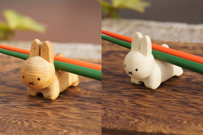 ☆薇菈日本精品☆Miffy 米菲兔 米飛 天然木製 筷架 筷子置物架 日本Mercis