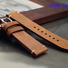 【時間探索】 軍錶.運動錶- 手工限量仿舊瘋馬皮款錶帶 ( 24mm )
