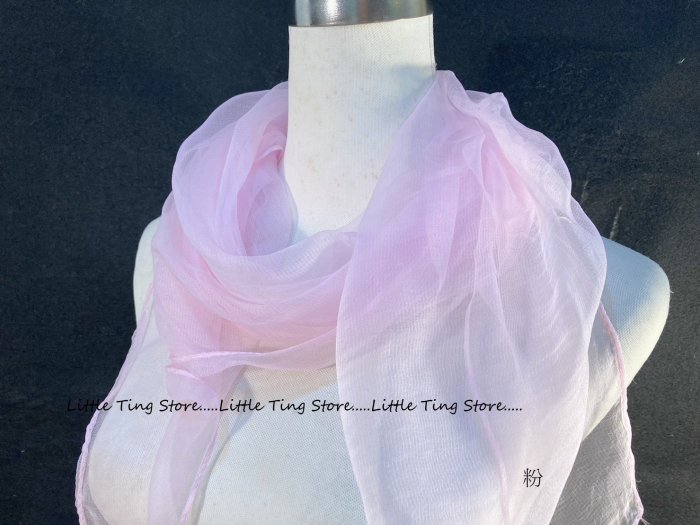 Little Ting Store:100%SILK桑蠶絲手工絲素面絲巾長巾手工絲巾圍巾披肩絲巾黑/桃/橘(多色系-D)