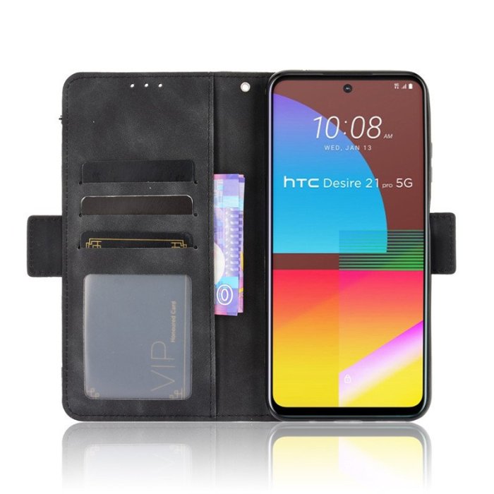 適用HTC Desire 22 Pro手機皮套HTC D21 Pro手機殼多卡槽翻蓋外殼-HD221011