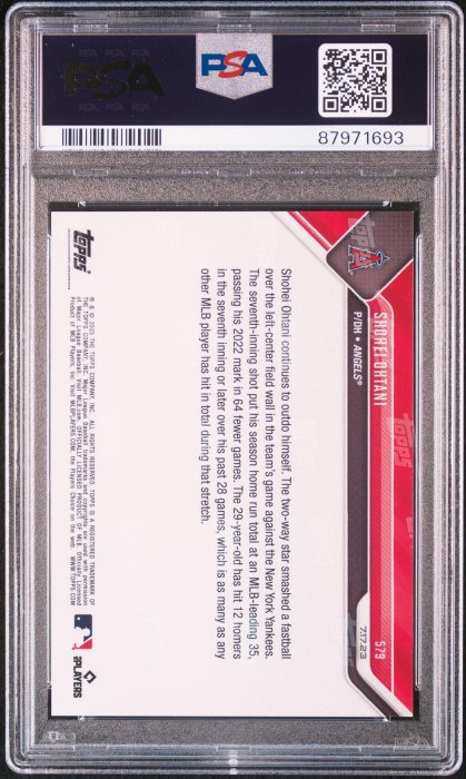 PSA10 大谷翔平 topps now #579 編號87971693