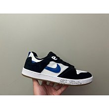 S.G NIKE SB ALLEYOOP CJ0882-104 黑白 藍勾 休閒鞋 板鞋 滑板鞋 麂皮 男