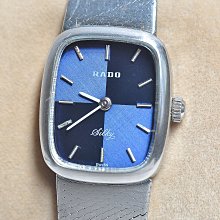 《寶萊精品》RADO 雷達銀藍色系方型手動女子錶