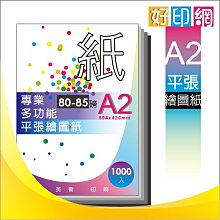 【好印網+含稅運】 A2 平張紙 80磅 (594* 420mm 1000張) CAD白紙/繪圖機專用紙 DJ500