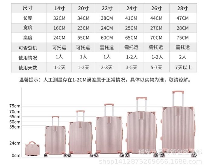 14+22吋雙色拼接子母箱 耐磨萬向輪 拉桿箱 商務出遊 旅行箱 行李箱