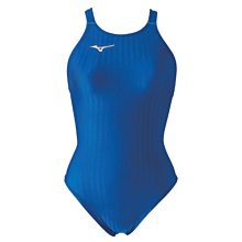 MIZUNO STREAM ACE 女童連身泳衣 練習型中叉泳裝 N2MA042327 藍【iSport愛運動】