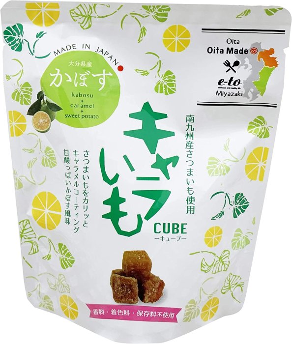 【橙香80g】日本 南九州 CUBE 焦糖地瓜塊 香濃 地瓜 紅薯 芝麻 黃豆 焦糖 橙香❤JP