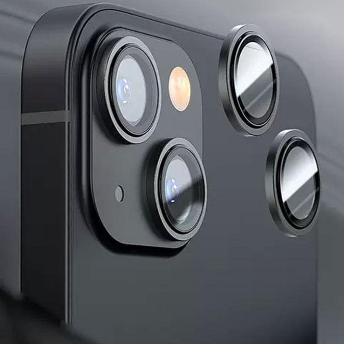IN7 iPhone 15 /15 Plus金屬框玻璃鏡頭膜 手機鏡頭保護貼(1組2片)