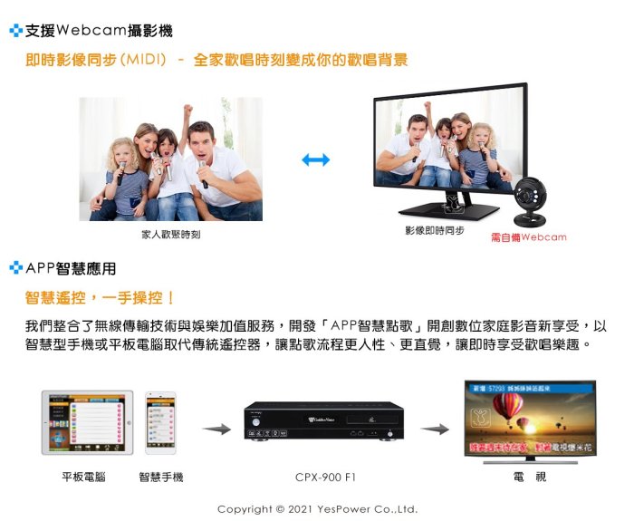 CPX-900 F1 金嗓Golden Voice 多媒體伴唱機/1080P/內建DVD-ROM/Wi-fi