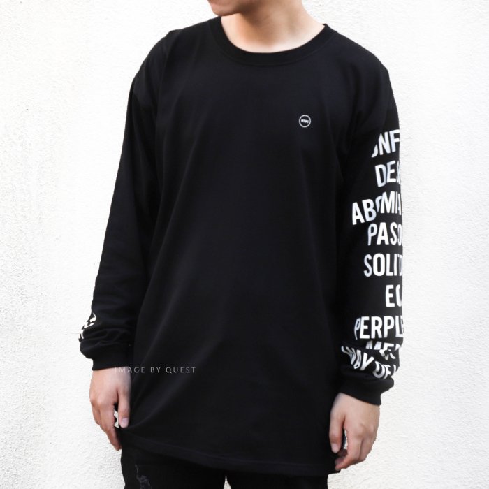 QUEST】WTAPS 18AW INGREDIENTS LS TEE 隱藏版滿版文字長T 大學T 黑色