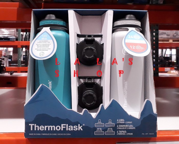好市多 ThermoFlask不鏽鋼保冷水瓶 保溫瓶 保冷瓶 約1.1L*單個 COSTCO好市多代購