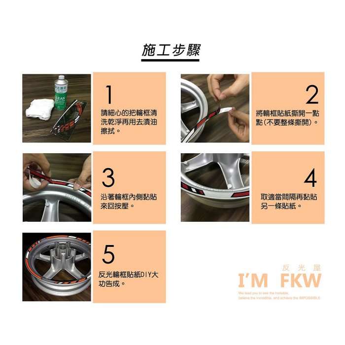 反光屋FKW 3M反光輪框貼紙 10吋 (12+10)吋 MOTOGP VJR MANY Jbubu 段面造型 競速系列 機車輪圈貼紙
