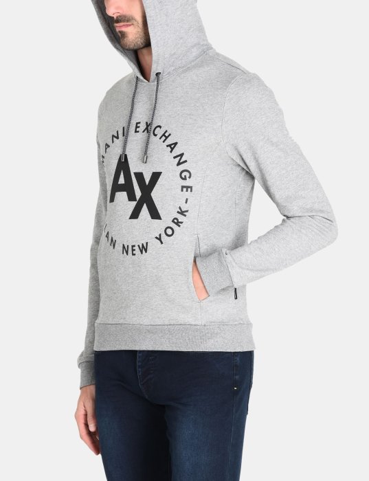 【A/X男生館】【ARMANI EXCHANGE大LOGO印圖連帽T恤】【AX001F1】(XS)