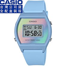 【柒號本舖】CASIO 卡西歐酒桶型多彩膠帶電子錶-藍色 # LW-205H-2A (台灣公司貨)