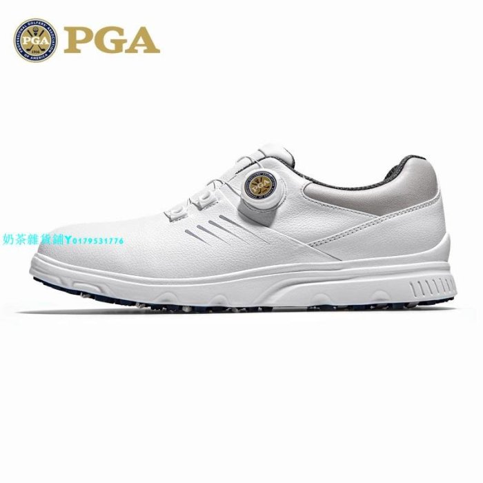 PGA高爾夫球鞋 男士防側滑鞋釘旋鈕鞋帶防水透氣超纖運動鞋301030
