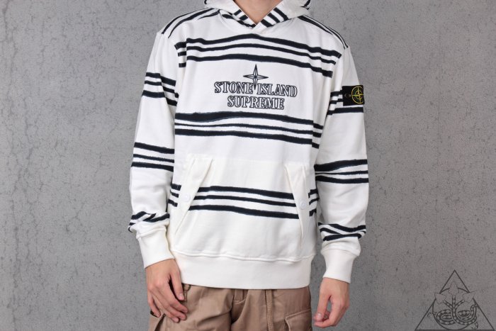 Supreme Stone Island Warp Stripe Hooded | kensysgas.com