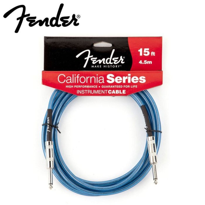 [老羊樂器店] Fender California系列15呎 15尺 4.5米 多色 導線 雙直頭 0990510002