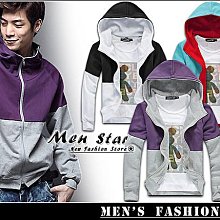 【Men Star】 免運費 韓版雙色連帽外套 / 男 女 / 媲美 stage uniqlo levis kappa