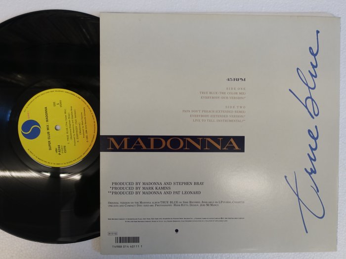 【柯南唱片】MADONNA 瑪丹娜 //True Blue//45轉高音質＞＞日版LP