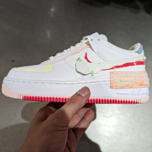 南◇2022 6月 NIKE AIR FORCE 1 SHADOW UV 白粉 休閒 趣味 女鞋 DV1364-111