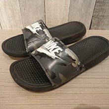 二手 NIKE BENASSI JDI PRINT 黑 迷彩 運動 拖鞋 男 迷彩 拖鞋 631261-012 10號