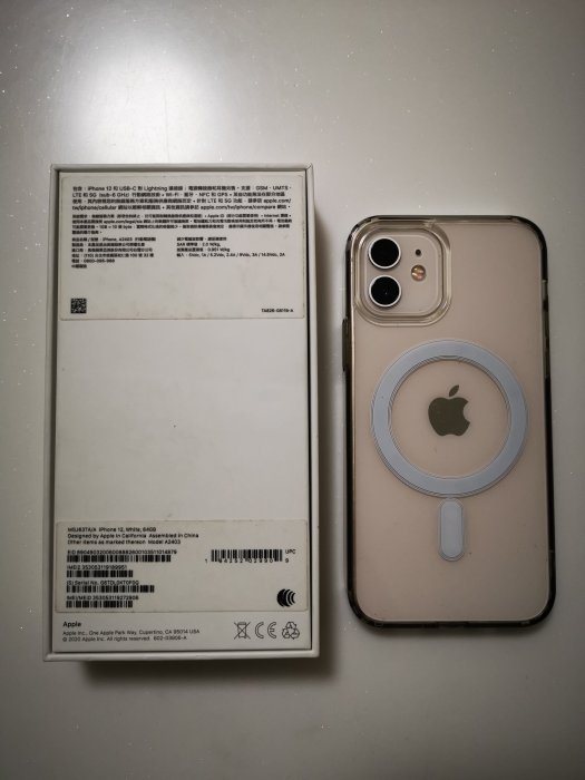 已售出-公司貨 Apple iPhone 12 64G 6.1吋 白色 5G手機 無線充電 A14仿生晶片 Face ID
