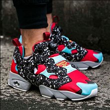 南◇現貨  Reebok INSTAPUMP FURY SP 藍紅色 潑墨 充氣 超人 街頭 潮流 V66114