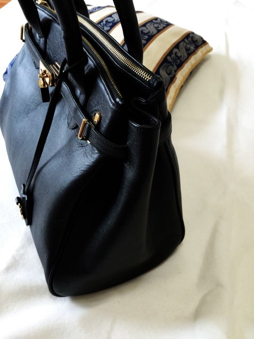黑色牛皮製Birkin款手提包