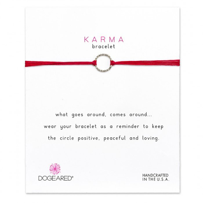 Dogeared Karma 閃亮圓滿圈手鍊 銀墜紅線手鍊 附原廠盒