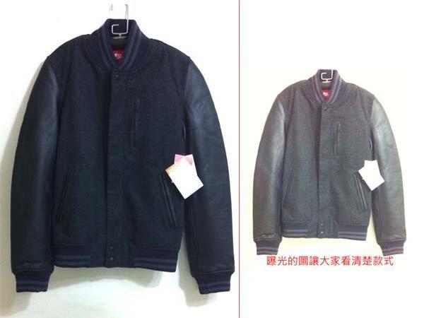 NIKE DESTROYER JACKET--全新真皮羊毛棒球外套~適合小個子帥氣好看~