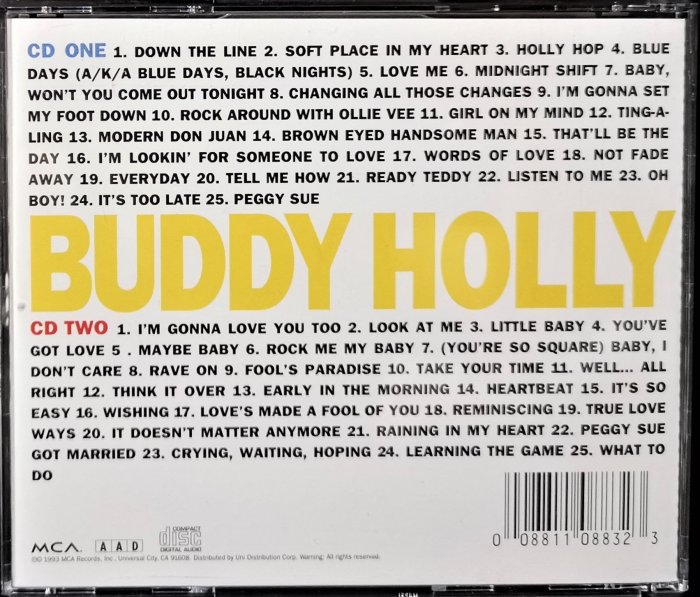 THE BUDDY HOLLY/ COLLECTION 50 CLASSIC RECORDING 2CD【美版已拆如新】