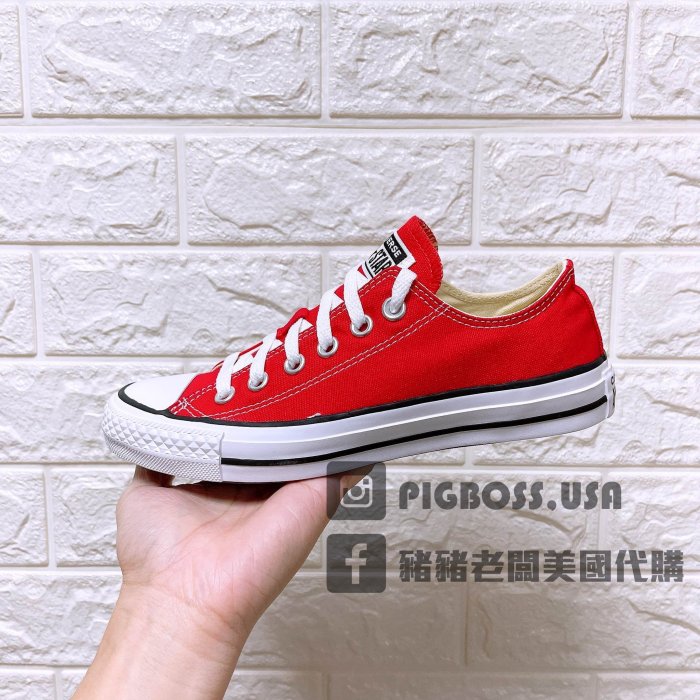 【豬豬老闆】CONVERSE Chuck Taylor All Star 紅白 經典 低筒 帆布 男女款 M9696C