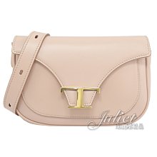 【茱麗葉精品】【全新精品 優惠中】TODS 專櫃商品 金屬LOGO小牛皮迷你翻蓋胸口包/腰包.淺粉 現貨