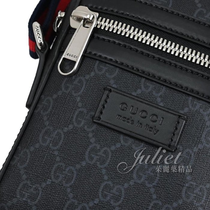 【茱麗葉精品】全新商品 GUCCI 專櫃商品 682357 GG Supreme 雙G印花斜背方包/手機包.黑 現貨