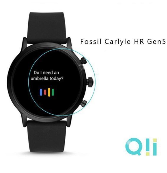 Qii Fossil Carlyle HR Gen5 玻璃貼 兩片裝 玻璃貼 手錶保護貼 現貨到 透明玻璃貼 防指紋