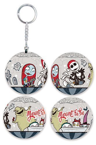 Nightmare Before Christmas聖誕夜驚魂(1)立體球型拼圖鑰匙圈24片-D109