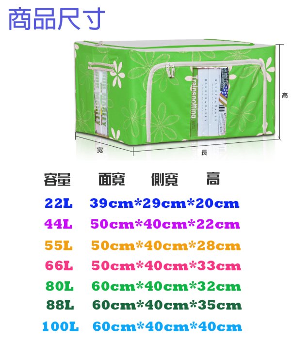 ✿現貨✿55L雙門三鋼架 雙視窗 鐵架收納箱 牛津布收納箱 折疊收納箱 鋼骨收納箱 玩具整理箱 衣物整理箱