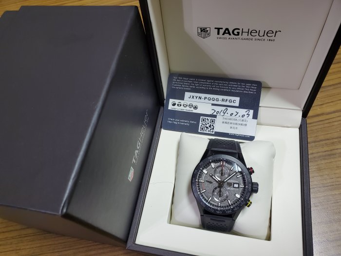 2019/02 TAG HEUER 豪雅 Carrera Heuer 卡萊拉 CAR201J.FT6087 盒單齊全