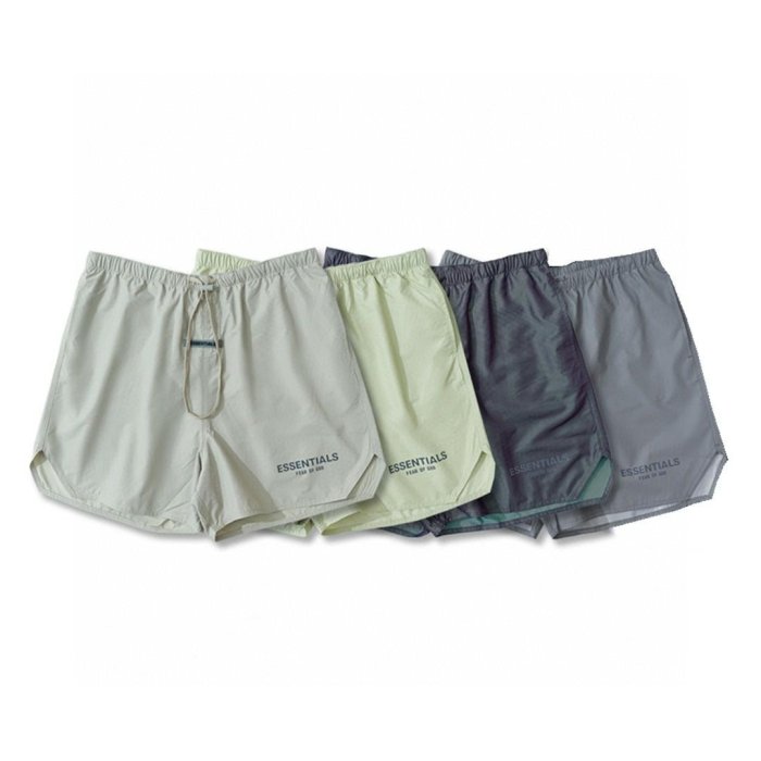 FEAR OF GOD Nylon Shorts FOG ESSENTIALS複線3M反光鐳射炫彩尼龍短褲