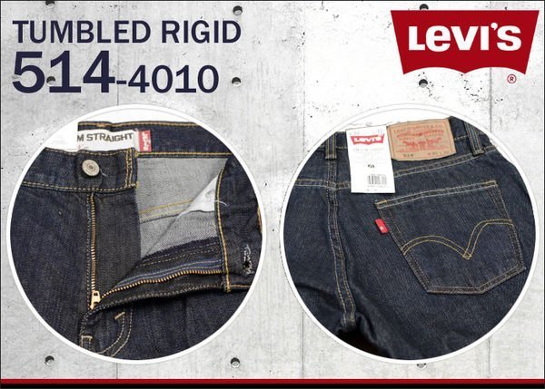 現貨 美國 全新正品Levis 514 4010 Slim Straight Tumbled 小直筒合身深藍W28-40