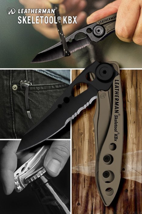 【EMS軍】Leatherman SKELETOOL KBX 狼棕款半齒半刃折刀-(公司貨)#832615