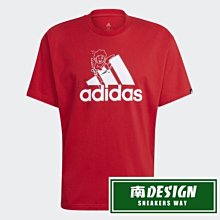 南◇2021 1月 ADIDAS  U VDAY T 運動短袖 GL3487 紅白色 邱比特 情人節款 休閒短T