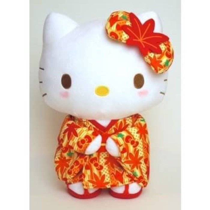 正版授權 日本 三麗鷗 HELLO KITTY 凱蒂貓 和服毛絨娃娃 布偶 玩偶 玩具