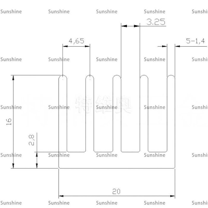 [sunlingt]#人氣款#鋁合金主板小散熱片20*20*16MM鋁型材電子大功率散熱器長度可定制（價格不同 請諮詢後再下標