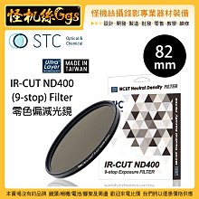 怪機絲 STC 82mm IR-CUT ND400 (9-stop) Filter 零色偏減光鏡 ND鏡 鏡頭 抗靜電